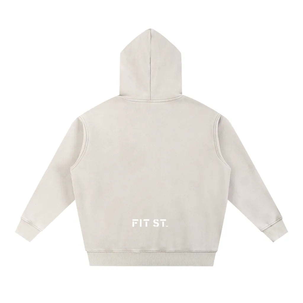 Snow Wash Fleece Oversize Hoodie